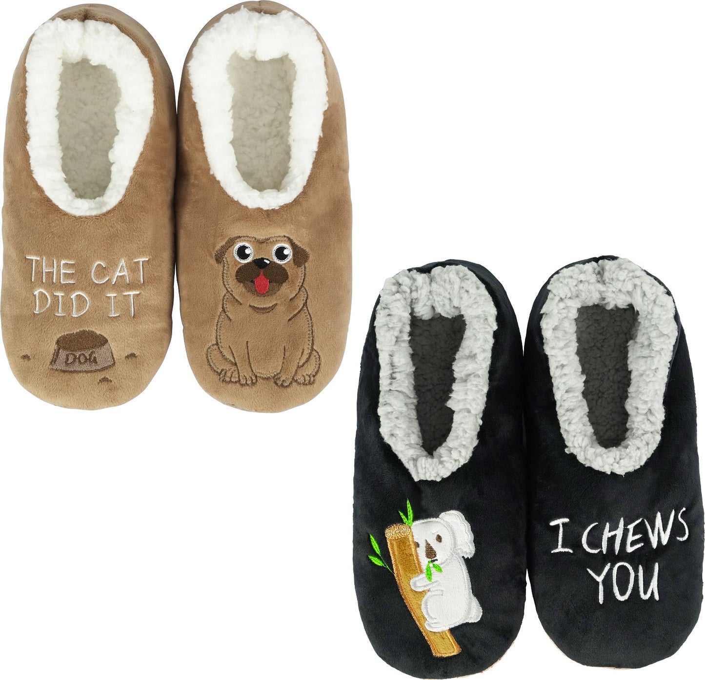 BenSorts Fuzzy Slipper Socks for Women Funny House Slippers with Grips