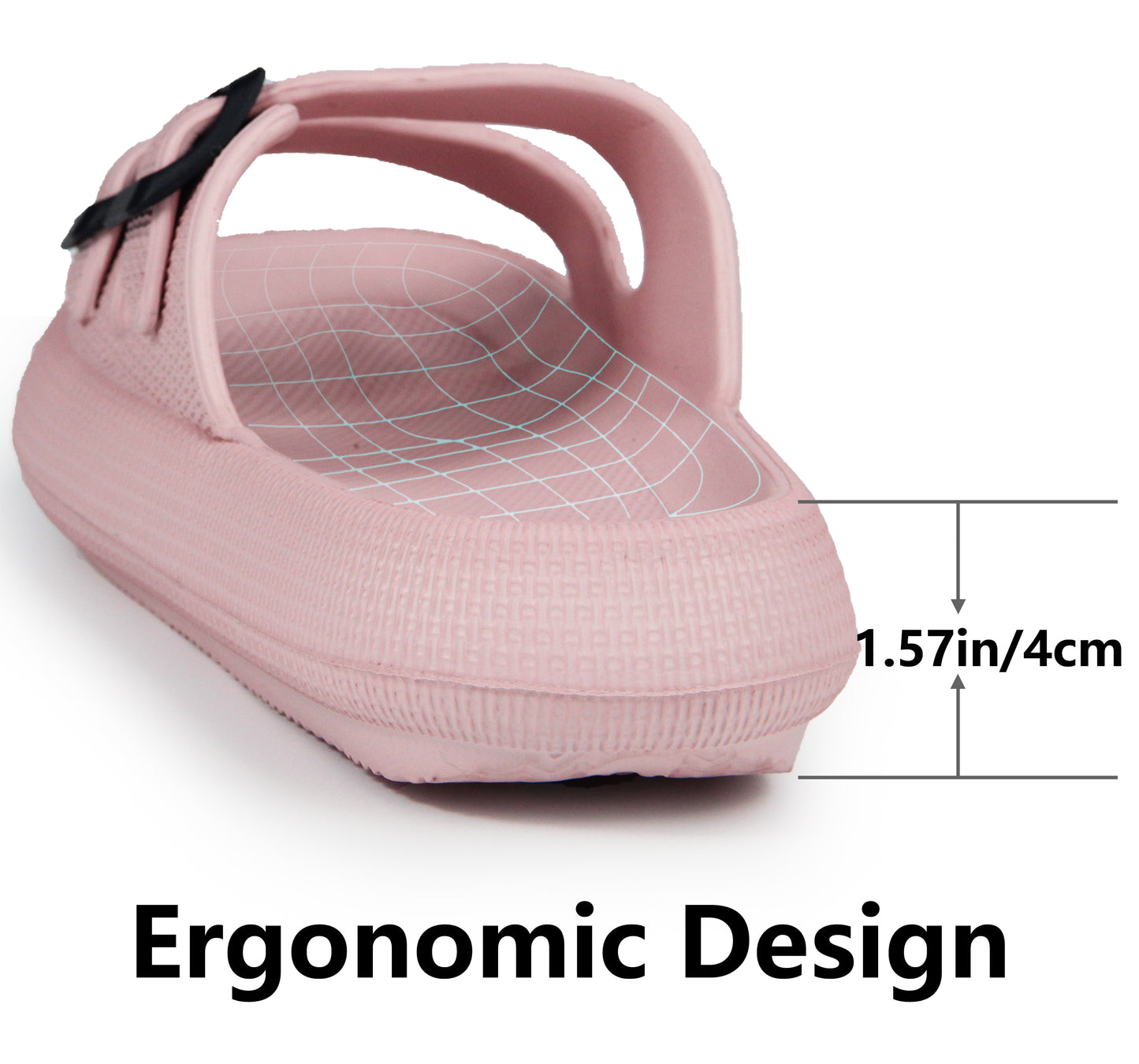 BenSorts Pillow Sandals for Women Thick Sole Adjustable Buckles EVA Extra Colors