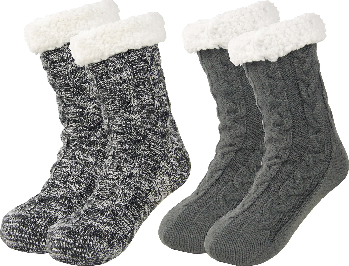 BenSorts Men Fuzzy Slipper Socks with Grippers Non Slip Indoor House Socks Christmas Gifts