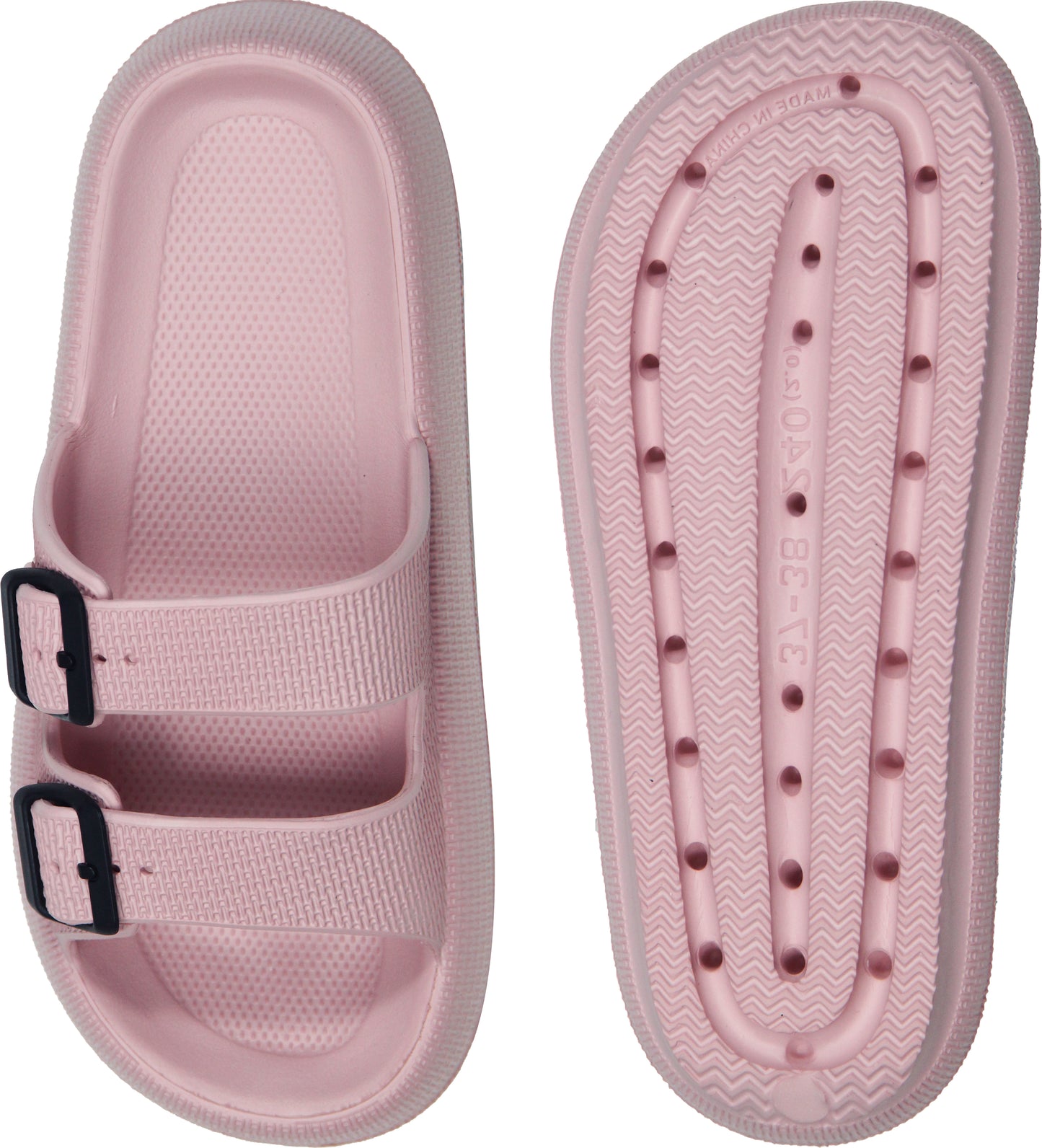 BenSorts Pillow Sandals for Women Thick Sole Adjustable Buckles EVA Extra Colors