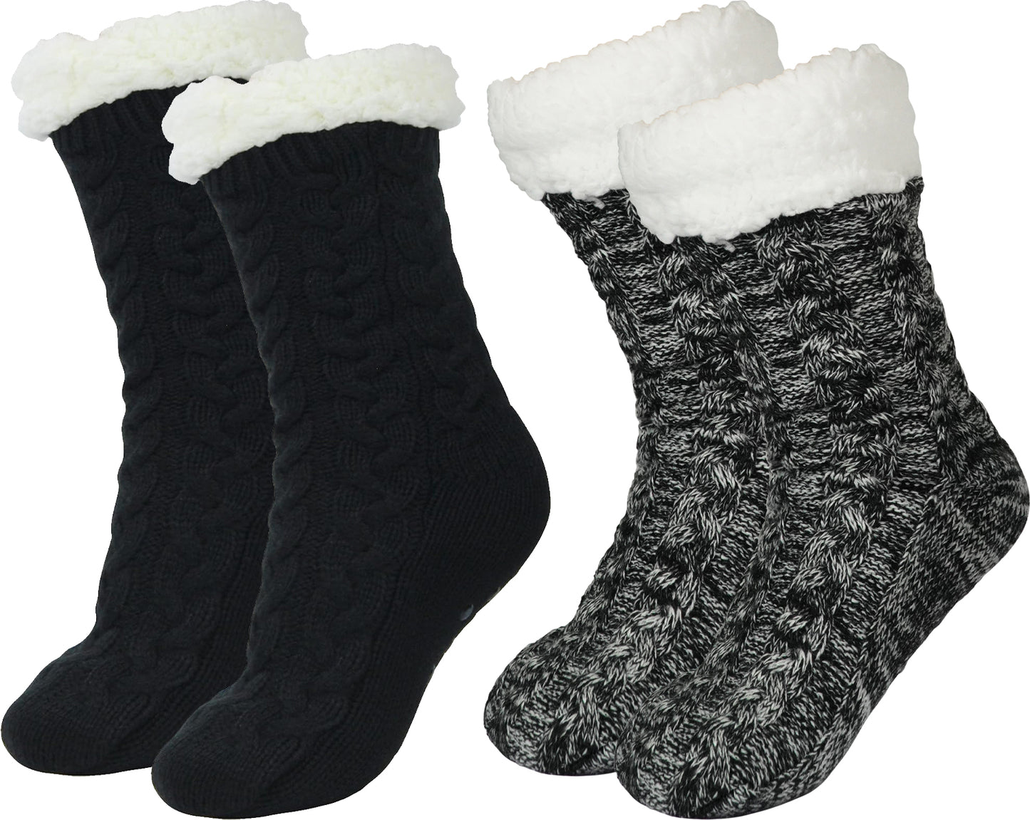BenSorts Women Winter Thick Slipper Socks with Grippers Non Slip Warm Fuzzy Socks Christmas Gifts