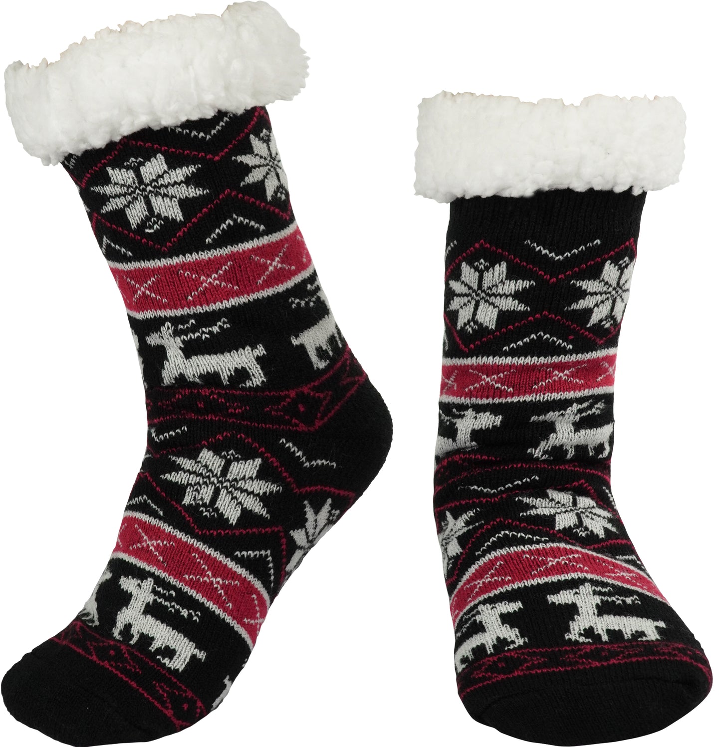 BenSorts Women Winter Thick Slipper Socks with Grippers Non Slip Warm Fuzzy Socks Christmas Gifts