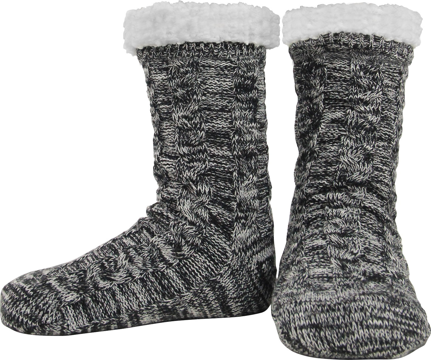 BenSorts Men Fuzzy Slipper Socks with Grippers Non Slip Indoor House Socks Christmas Gifts