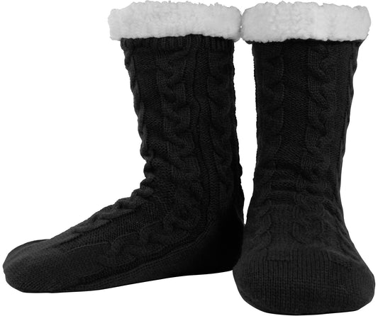 BenSorts Men Fuzzy Slipper Socks with Grippers Non Slip Indoor House Socks Christmas Gifts