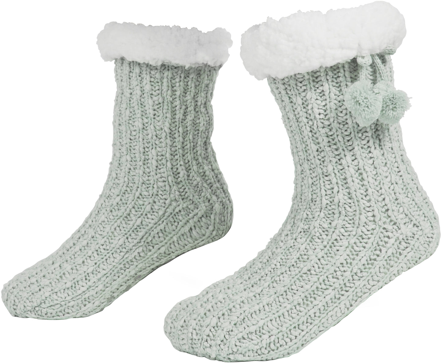 BenSorts Women Non Slip Winter Thick Slipper Socks with Grippers Warm Fuzzy Socks Christmas Gifts