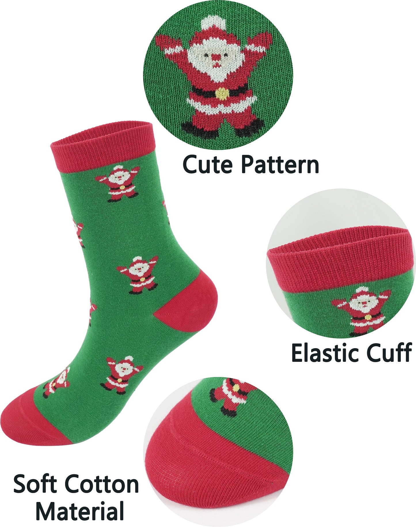 BenSorts Women's Cute Animal Crew Socks Cat Dog 6 Pairs Socks Christmas Gifts for Women Size 5-11