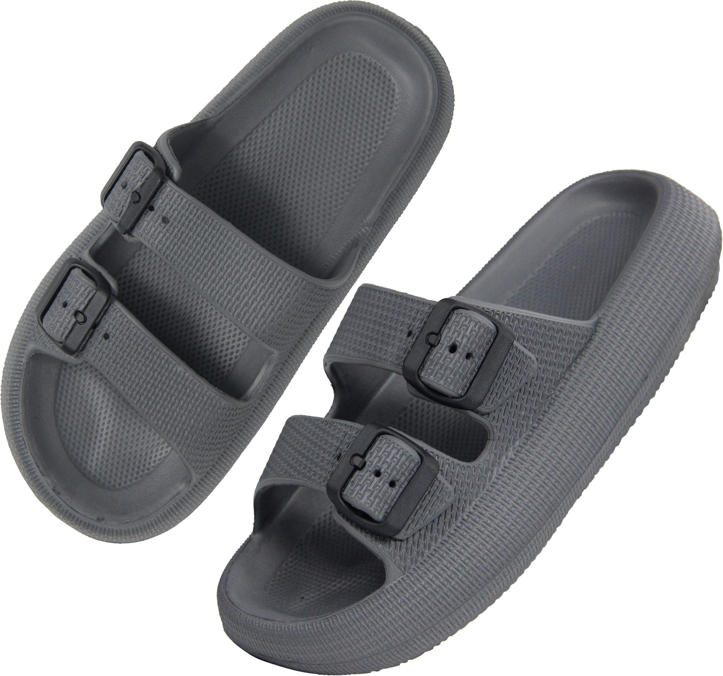 BenSorts Pillow Sandals for Women Men Thick Sole Adjustable Buckles EVA