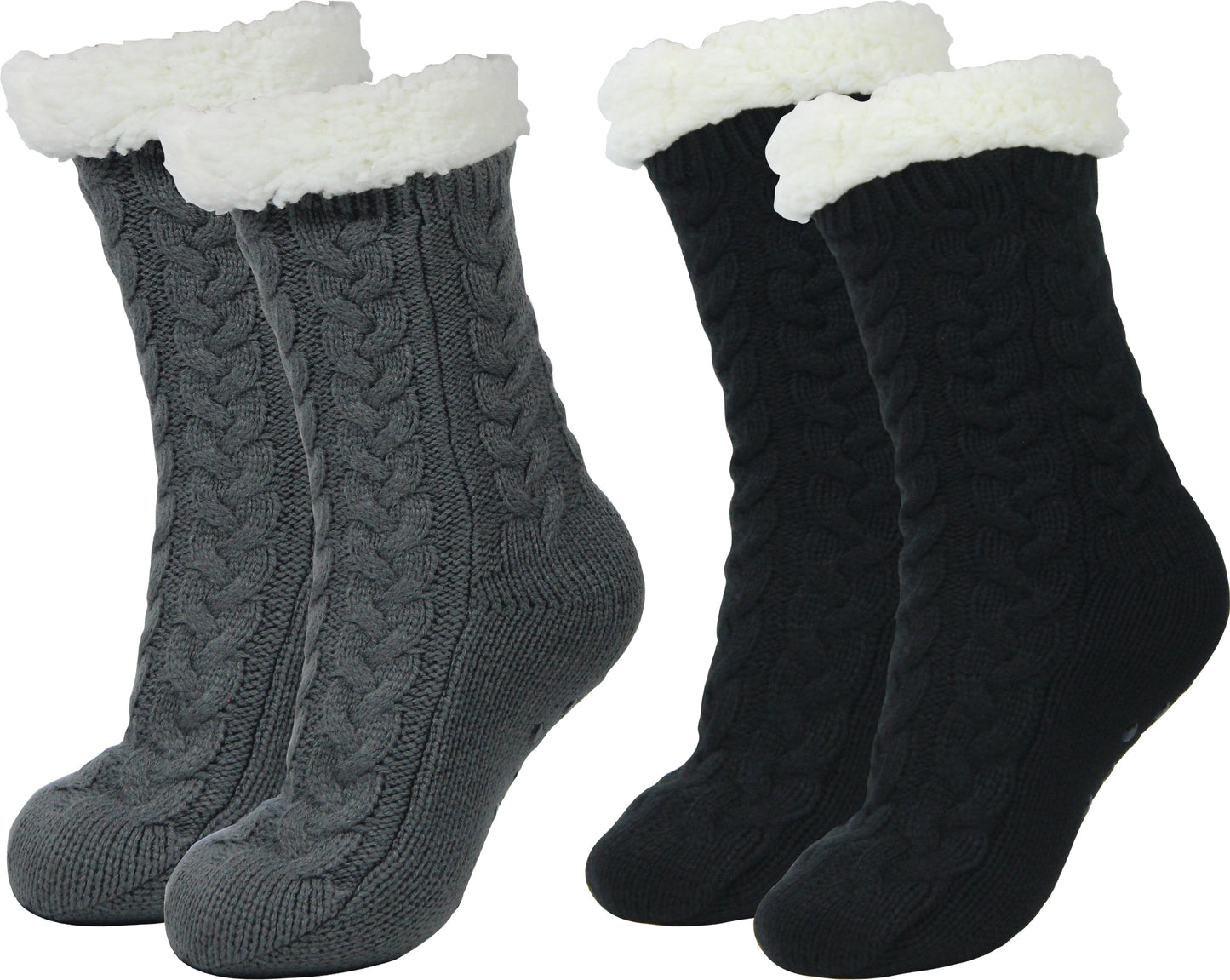 BenSorts Women Winter Thick Slipper Socks with Grippers Non Slip Warm Fuzzy Socks Christmas Gifts